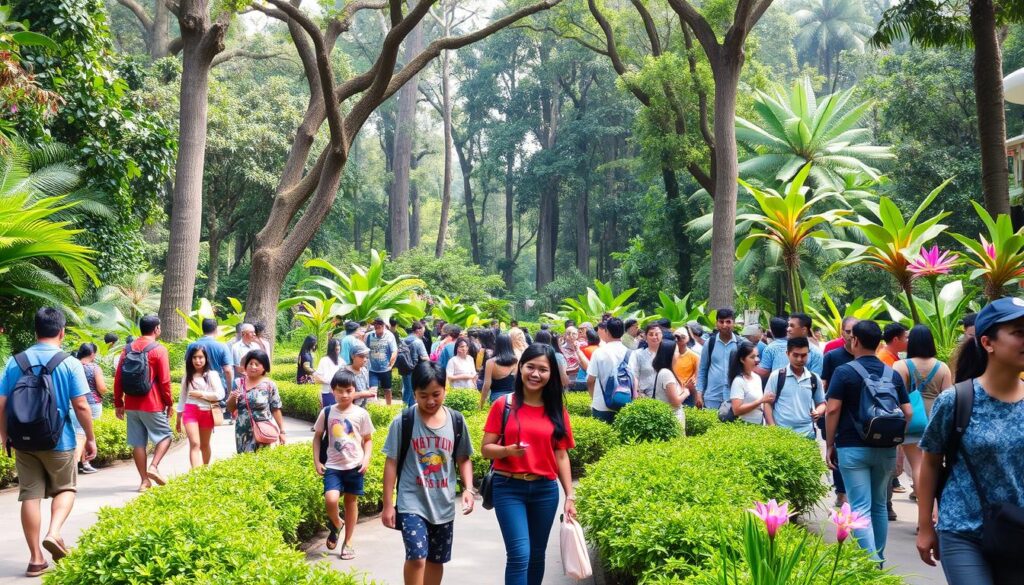 Pengunjung Kebun Raya Bogor