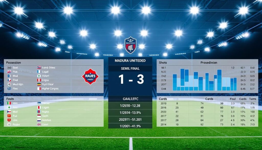 statistik pertandingan semi-final Madura United